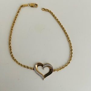 Heart gold bracelet